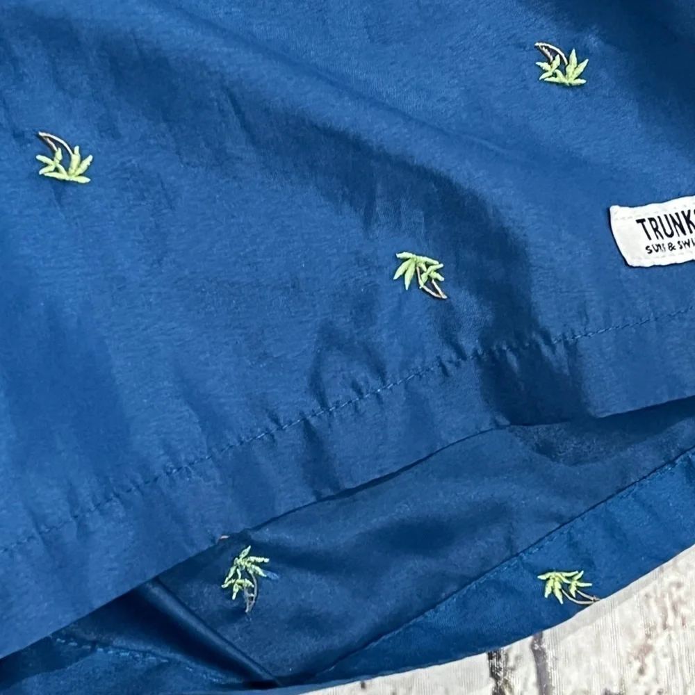 Trunks Surf & Swim Company Blue Board Shorts Swim Trunks Mens Swimsuit